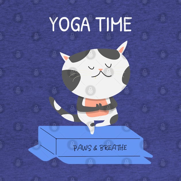 Funny cat doing yoga by Rdxart